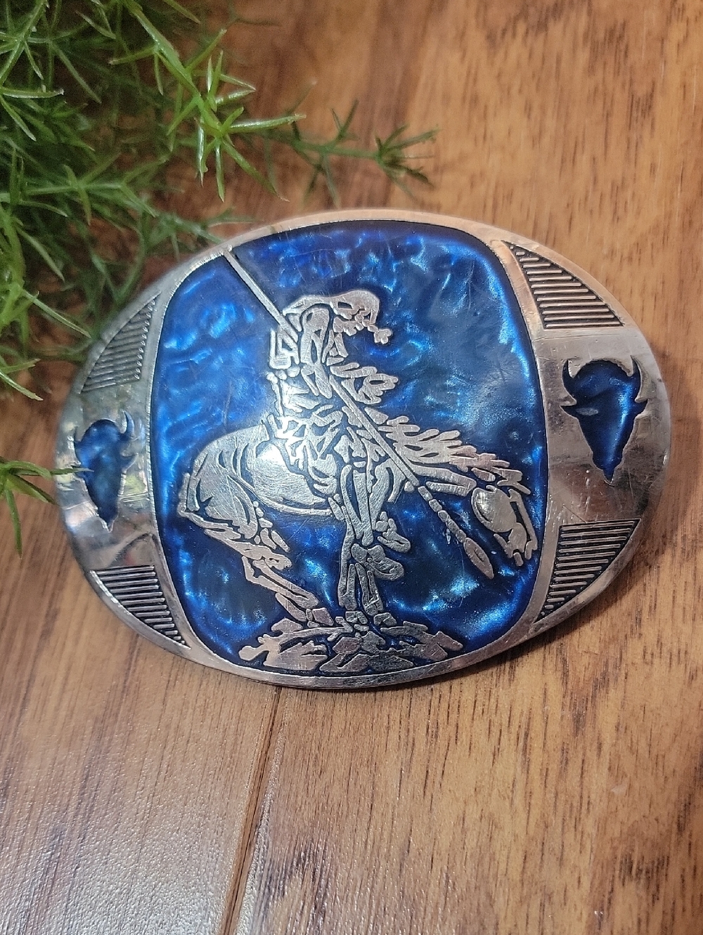 Vintage 1970's Bison Buffalo End of the Trail Buckle